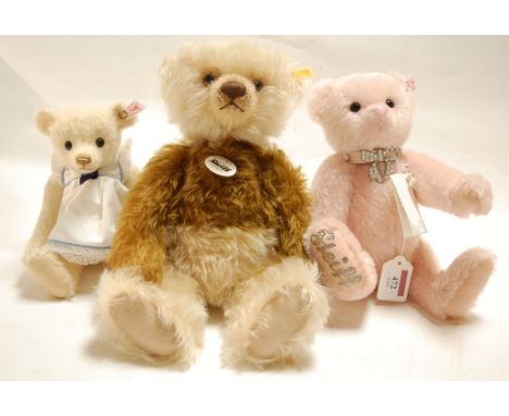 Three modern Steiff Danbury Mint bears to include 'Krystie' The Swarovski bear, Teddy Bear June, both boxed with certificates