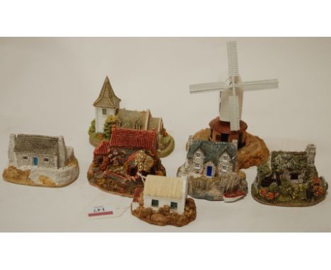 A collection of seven various Lilliput Lane models to include; The Hermitage, Chiltern Mill, Greenstead Church, Inverlochie H