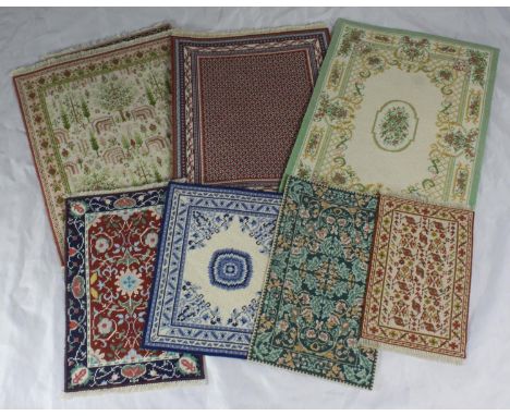 Ten handmade silk doll's house rugs and carpets including Aubusson, 1:12 scale 