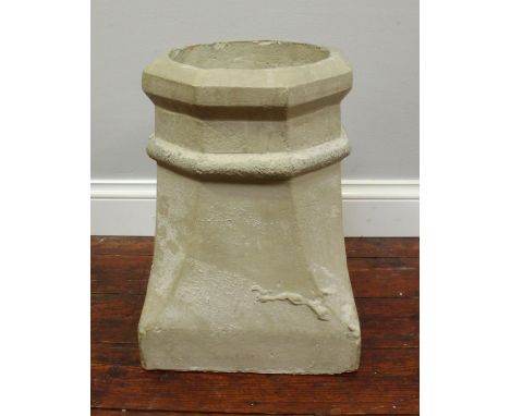 A Victorian ceramic chimney pot with octagonal top, 44cm high 