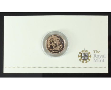 2009 gold half-sovereign, brilliant uncirculated, fourth portrait, original packaging 