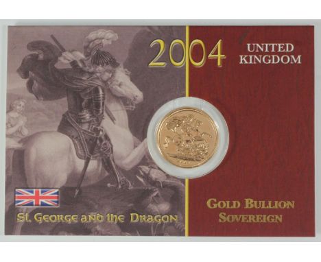 A 2004 gold sovereign, brilliant uncirculated, forth portrait 