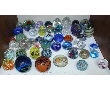 SECTION 10.  A collection of forty-five glass paperweights including Mdina, Kosta and Caithness 