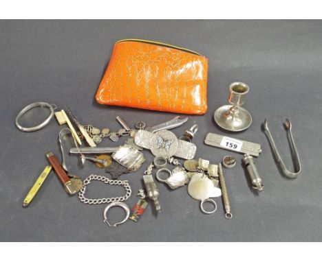 Mixed bijouterie to include collection of silver and white metal comprising rings, flatware, jewellery etc; together with a c