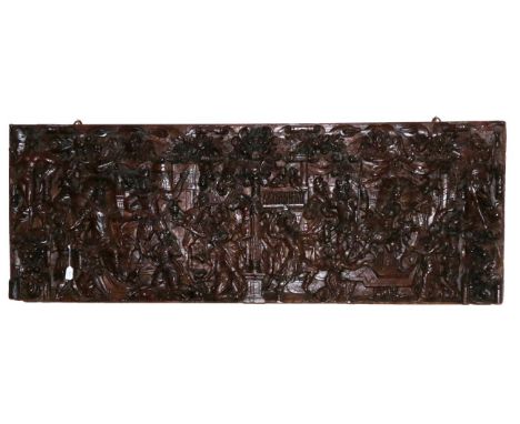 Flemish School (17th/18th century): An Oak Panel, carved in relief, thought to depict Solomon and the Massacre of the Innocen
