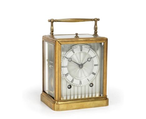 A Brass Striking and Repeating Carriage Clock, attributed to Paul Garnier, retailed by Silvani a Paris, No.257, circa 1838, o