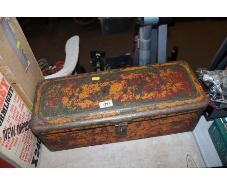 A vintage Caterpillar toolbox 