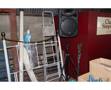 An aluminium step ladder