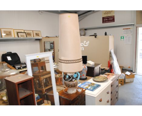 A West German pottery table lamp