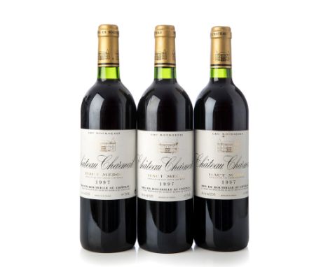 Three bottles of Château Charmail 1997, Haut Medoc, France.Category: Red wine.75 cl.Level: C.The Charmail winery is located o