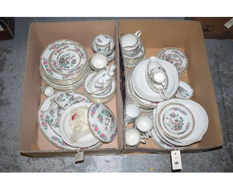 A Maddock "Indian Tree" pattern part dinner and tea service, in two boxes.
