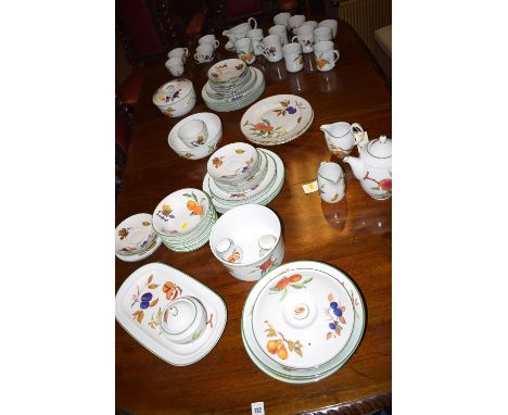 A Royal Worcester 'Evesham Vale" pattern dinner and tea service, comprising of 68 pieces.
