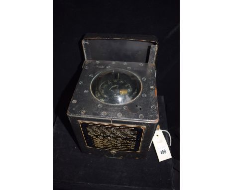 A John E Hand & Sons Co. American naval compass No. 4234, in metal case.