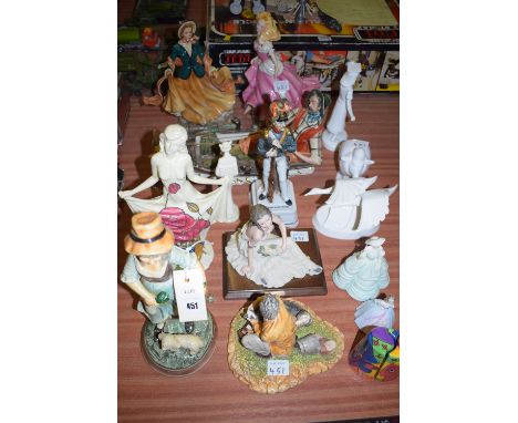 Fifteen ceramic ornaments, to include: Coalport 'Carla'; Royal Doulton Images 'Going Home'; and a Royal Doulton Images 'Gradu
