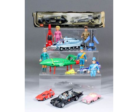 A Corgi Diecast, No. 267 Batman's Batmobile with chrome wheels, a Corgi gift set 32, comprising - Lotus Elite and J.P.S racin