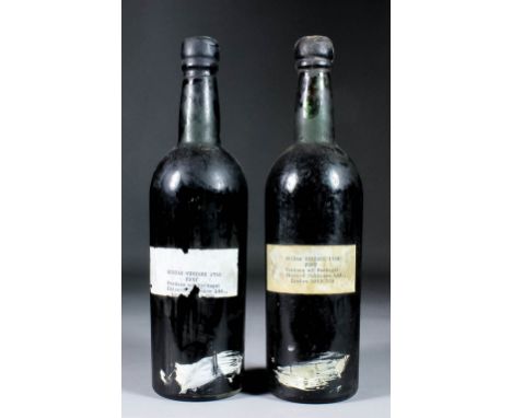 Six bottles of 1960 Graham's Vintage Port, bearing typed labels for Edouard Robinson Ltd, London, SW19 2QA (all with levels a