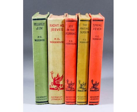 P.G. Wodehouse - A collection of books, including - "Spring Fever", published by Herbert Jenkins, London (one cloth covered f