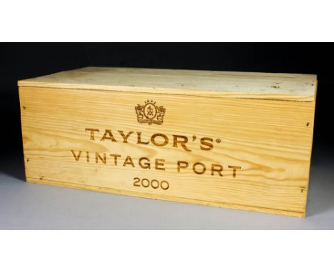 Twelve bottles of 2000 Taylor's Vintage Port (contained in two sealed six bottle wooden cases)
