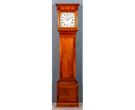 A late 18th Century mahogany longcase clock by Atwood of Lewis, the 11ins cream painted dial with Roman and Arabic numerals, 