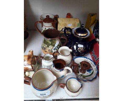 Torquay ware, Ghzel Rusian teapot etc 