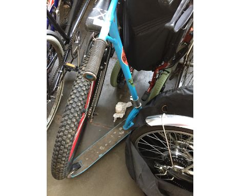A child's scooter 