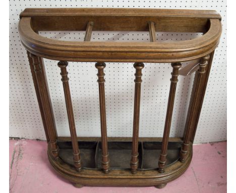 STICK STAND, Victorian oak with fitted drip tray, 73cm W x 76cm H x 28cm D.