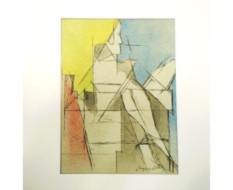 JACQUES VILLON (French, 1875-1963), 'Femme assise', original lithograph with authentication certificate verso, 31cm x 25cm, f