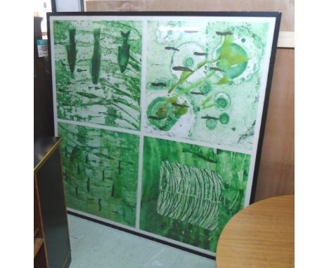 PEDRO PENA, '8000', lithograph on paper, 178cm x 178cm, framed and glazed.