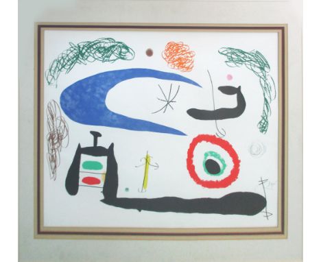 JOAN MIRO, 'Untitled', lithograph in colours, signed in the plate, 53cm x 68cm, framed and glazed.(Subject to ARR - Please se