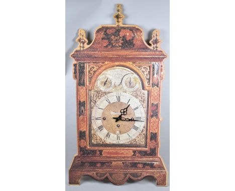 A Large Novelty Wall Clock in the Form of a Bracket Clock Jigsaw, 91cm high and 52cm Wide 