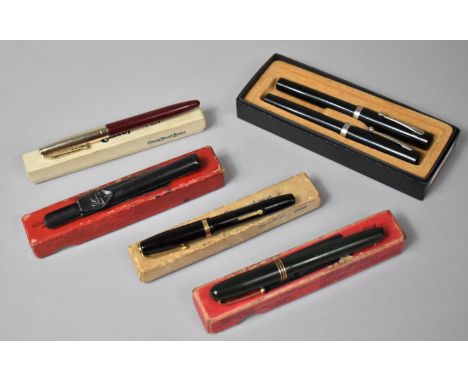 A Collection of Vintage Pens to Include Mabie Todd with 14ct Gold Nib, Conway Stewart with 14ct Gold Nib, Pen Holder and Othe