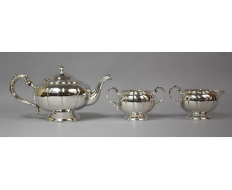 A Canadian Silver Plated Three Piece Tea Service 