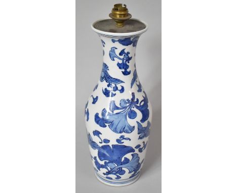 An Oriental Vase Converted to Table Lamp, 37cm high 