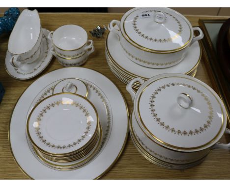 A Royal Worcester 'Summer Morning' part dinner service