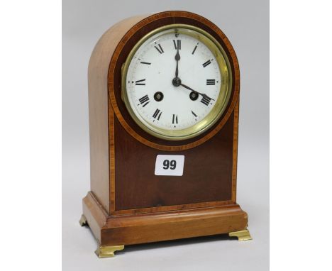 An Edwardian arched mantel clock