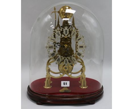A 19th century skeleton clock