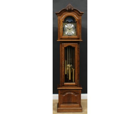 A contemporary dwarf longcase clock, the plate stamped Kieninger, 192.5cm high, 49cm wide, 27.5cm deep 