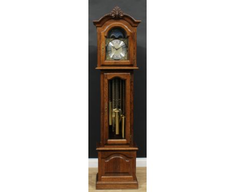 A contemporary dwarf longcase clock, the plate stamped Kieninger, 192.5cm high, 49cm wide, 27.5cm deep 