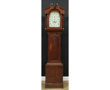 An oak and mahogany longcase clock, the dial inscribed John Ablitt, Ipswich, 212.5cm high, 51cm wide, 25cm deep 