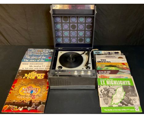 A Bermuda Dansette record player, The Story of the 1976 TT Races;  1975 TT Races;  others, 1980, 1978, 1978, 1977,    TT high