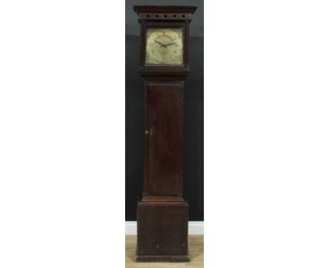 A 'longcase clock', the dial inscribed Sam(ue)l Cunningbear, Ashburton, converted to electricity, 191cm high, 47cm wide, 27cm