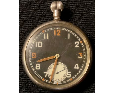 World War II - an open Military General Service Time Piece pocket watch,  G.S.T.P., M38404 