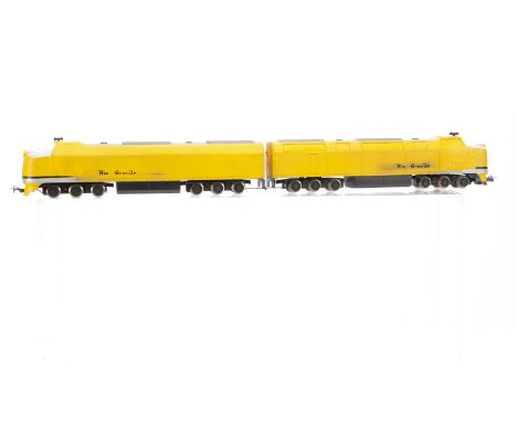 A Rivarossi unpowered semi-finished American 'Rio Grande' Co-Co Diesel Twins Proving Model, in yellow, black and white Rio Gr
