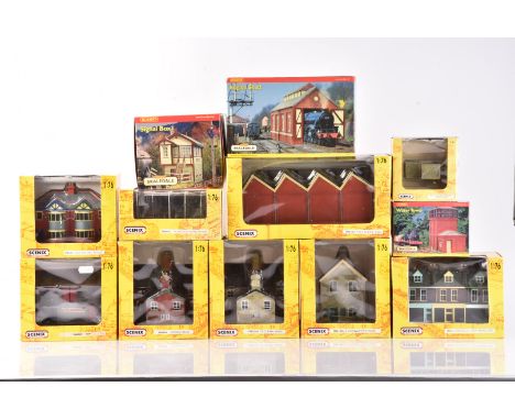 Scenix and Hornby OO Gauge Residential and Railway Buildings,  Scenix, Semi-Detached House, Victorian Semis (two types), Chap