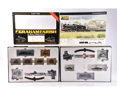 Graham Farish by Bachmann N Gauge Steam Freight Sets Eastern Freight and Freight Set, two boxed examples 370-260 Eastern Frei