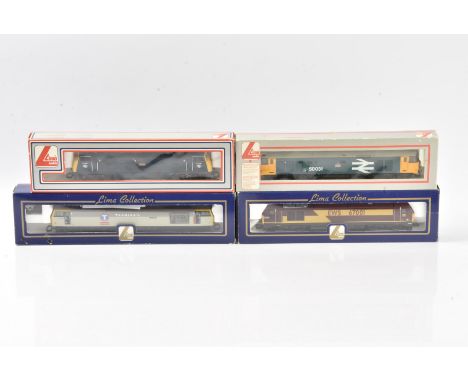 Lima OO Gauge Diesel Locomotives, four boxed examples L204924 Class 60 093 Jack Stirk in Transrail livery, 205011A4 Class 50 