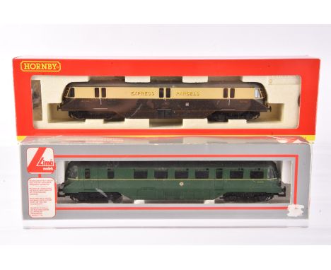 Hornby China and Lima OO Gauge Railcars, two boxed examples Hornby R2876 GWR diesel Railcar No 34 in chocolate and cream Expr