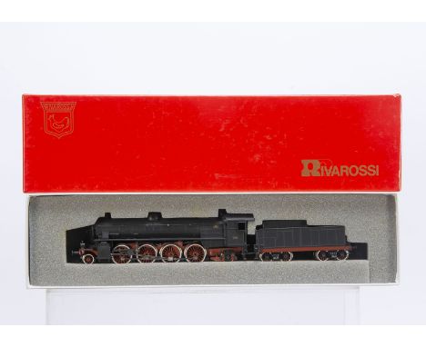 Rivarossi HO Gauge Gold Label 5214 FS black Class 747 2-8-2 Steam Locomotive and Tender,  747 004 with instructions, Ltd Ed c