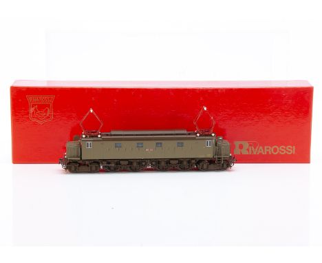 Rivarossi HO Gauge Gold Label 5210 FS brown twin pantograph Electric Locomotive, E428 091 with instructions, Ltd Ed certifica