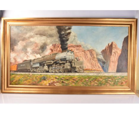 From the Rivarossi Showroom or Boardroom, commissioned by Alessandro Rossi: an original oil-on-canvas painting showing Union 